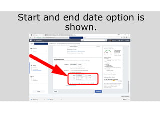 Start and end date option is
shown.
 