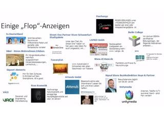 Targeting: 5 große Gruppen
Targeting
Demographische
Daten
Connections
(Friends of Fans)
Custom Audiences
Psychographische
Daten
(Interessentargeting)
- Wer ist mein „Wunschkunde“?
- Alter? Geschlecht? Beziehungsstatus? Wo hält er sich auf?
- Wo ﬁnde ich sehr ähnliche Personen zu meinem
Wunschkunden?
3rd Party Data
 