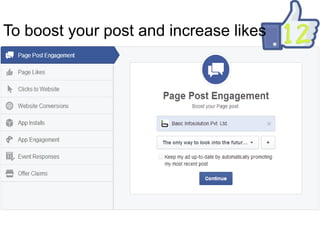 To boost your post and increase likes

 