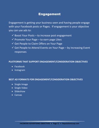 Facebook Advertising Objectives - Best Formats and Placement for Each ...