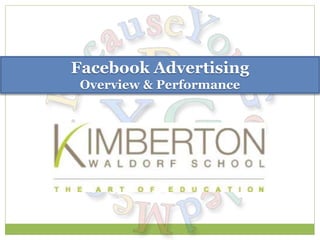 Facebook Advertising
Overview & Performance
 