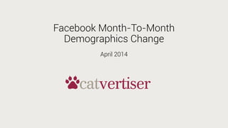 Facebook Month-To-Month
Demographics Change
April 2014
 