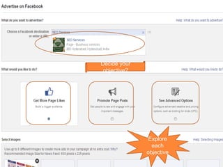 Decide your
objective?
Explore
each
objective