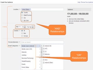 “AND”
Relationships
“OR”
Relationships