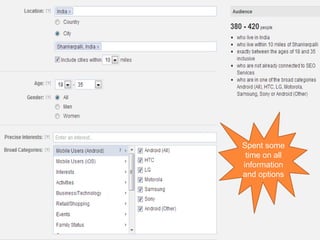 Spent some
time on all
information
and options