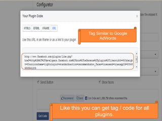 Tag Similar to Google
AdWords
Like this you can get tag / code for all
plugins.
 
