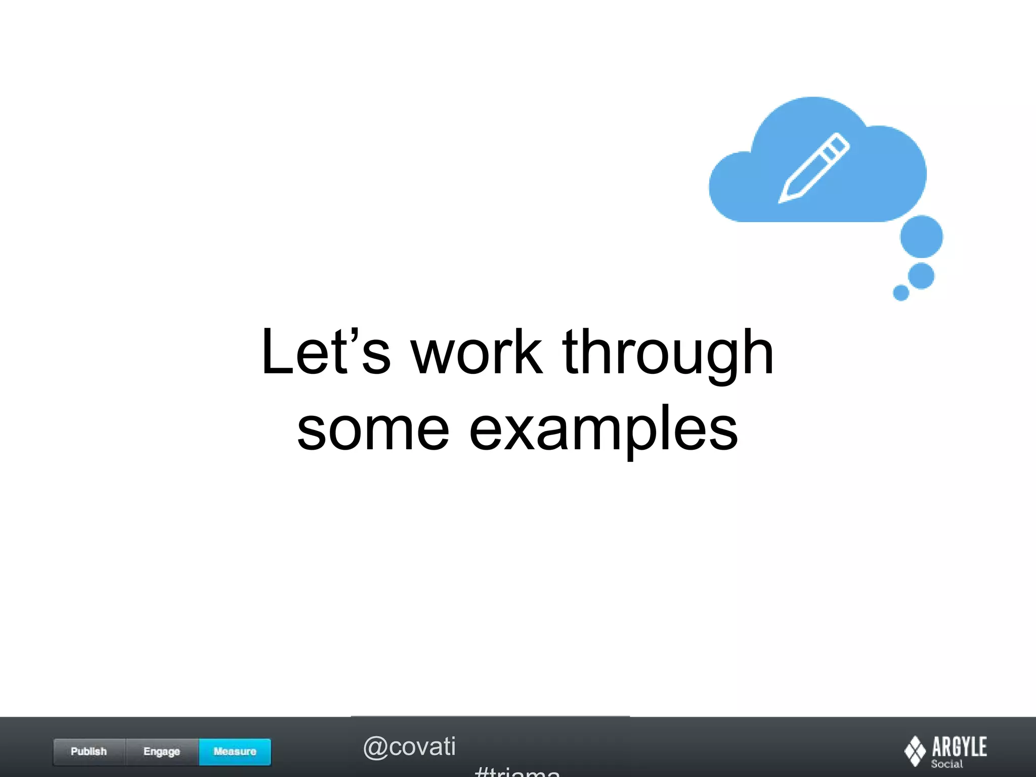 Let’s work throughsome examples