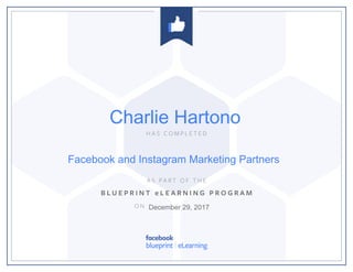 Facebook and Instagram Marketing Partners
December 29, 2017
Charlie Hartono
 