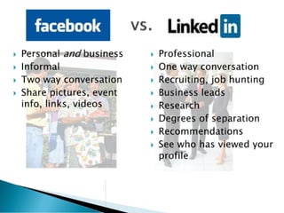 Facebook and linked in 101
