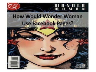 Professional page best practicesCollect friends => springboard to PageCreate a custom landing/welcome tabCreate a community and discussionCrowdsource questions – involve your fans (Dr. Phill does!)Q: How can you use Facebook to offer unique value? 