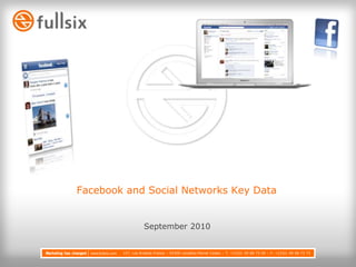 Facebook and Social Networks Key Data September2010 
