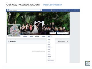 YOUR NEW FACEBOOK ACCOUNT Post Confirmation
 