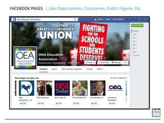 FACEBOOK PAGES Like Organizations, Companies, Public Figures, Etc.
 