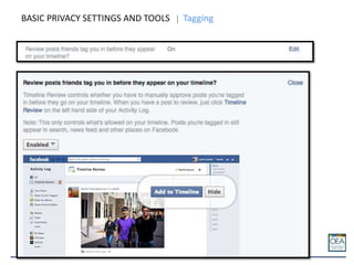 BASIC PRIVACY SETTINGS AND TOOLS Tagging
 