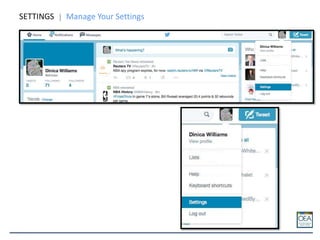 SETTINGS Manage Your Settings
 