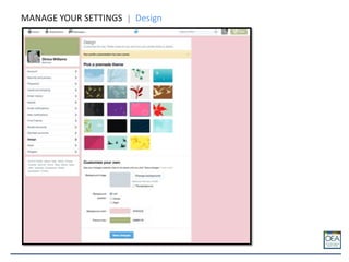 MANAGE YOUR SETTINGS Design
 