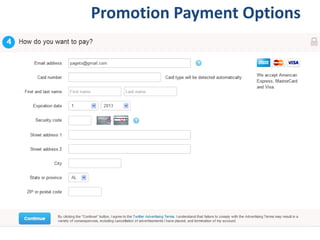 Promotion Payment Options
 