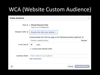 WCA (Website Custom Audience)
 