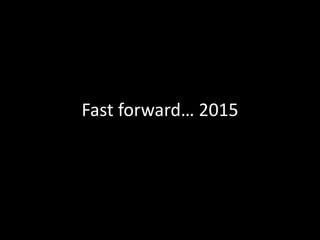 Fast forward… 2015
 
