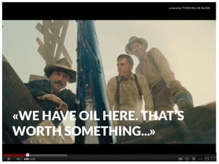 screenshot: THERE WILL BE BLOOD




«WE HAVE OIL HERE. THAT’S
WORTH SOMETHING...»
           www.feinheit.ch | +41 555 11 11 41 | Molkenstrasse 21 | 8004 Zürich
 