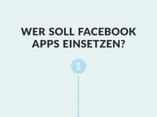 WER SOLL FACEBOOK
 APPS EINSETZEN?
 