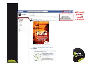 Affichage à
partir de
mon fil
d’actualité
 