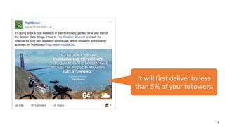 4
It  will  first  deliver  to  less  
than  5%  of  your  followers.
 