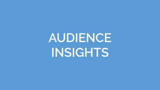 AUDIENCE
INSIGHTS
 