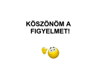 KÖSZÖNÖM A FIGYELMET! 