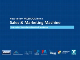 How to turn FACEBOOK into a
Sales & Marketing Machine
How to Get Started with Facebook Marketing
 