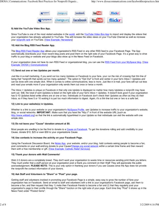 Facebook Best Practices