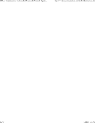Facebook Best Practices