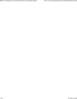 Facebook Best Practices