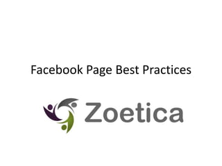 Facebook Page Best Practices 