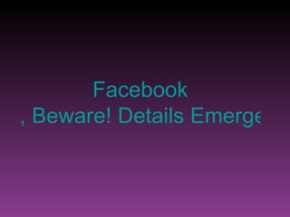 Facebook , Beware! Details Emerge on 'Google Me' Rival 