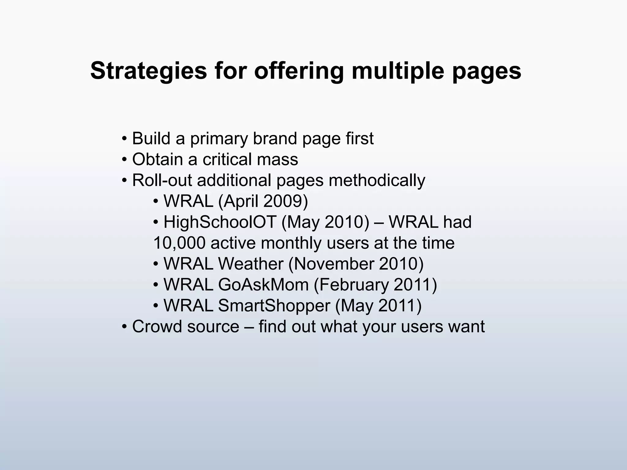 Personal  Brand PagesWRAL has a growing number of personality / public figure pages: Monica Laliberte