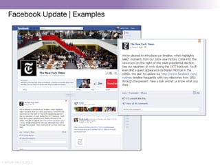 Facebook Update | Examples




CAITLIN DALEY, 2012
 