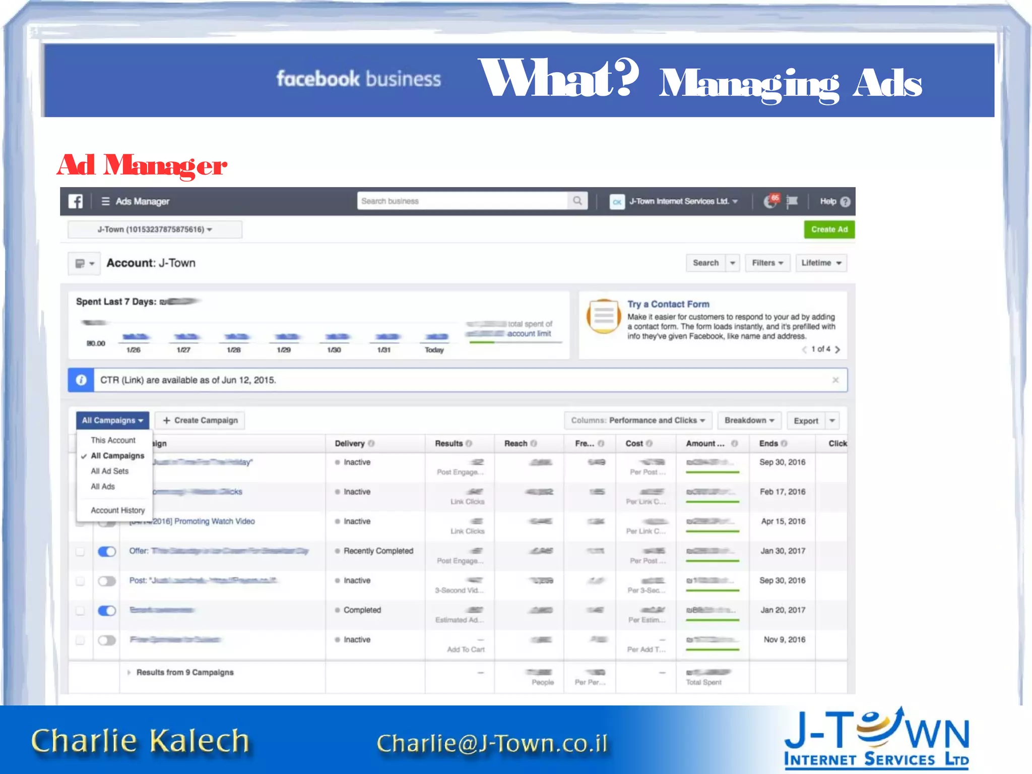 Ad Manager
What? Managing Ads
 