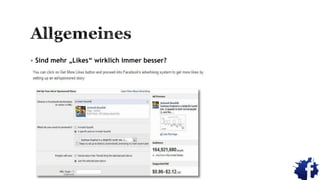  Sind mehr „Likes“ wirklich immer besser?
 