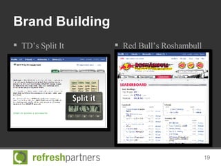 Brand Building <ul><li>TD’s Split It </li></ul><ul><li>Red Bull’s Roshambull </li></ul>