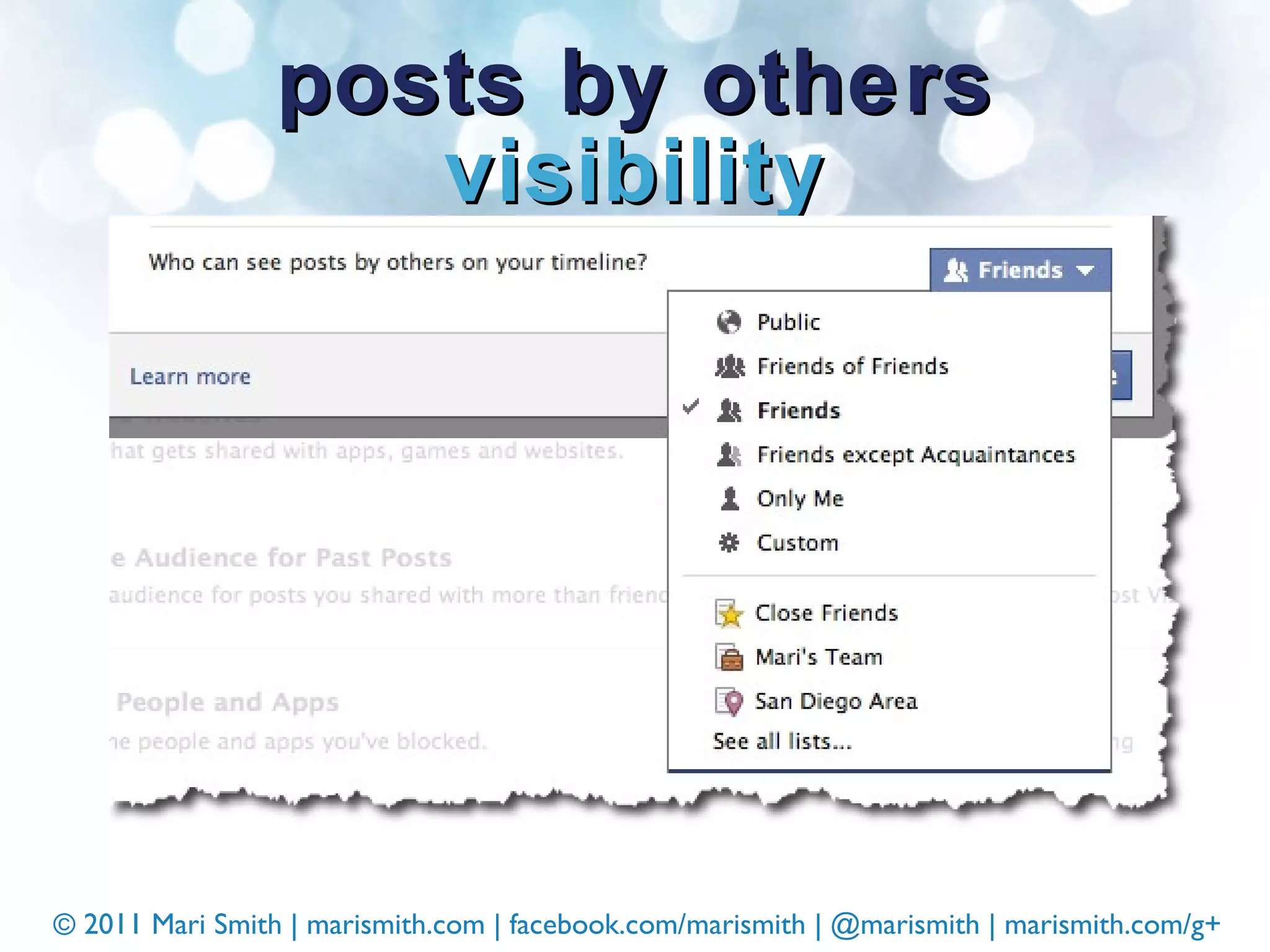 posts by others  visibility 