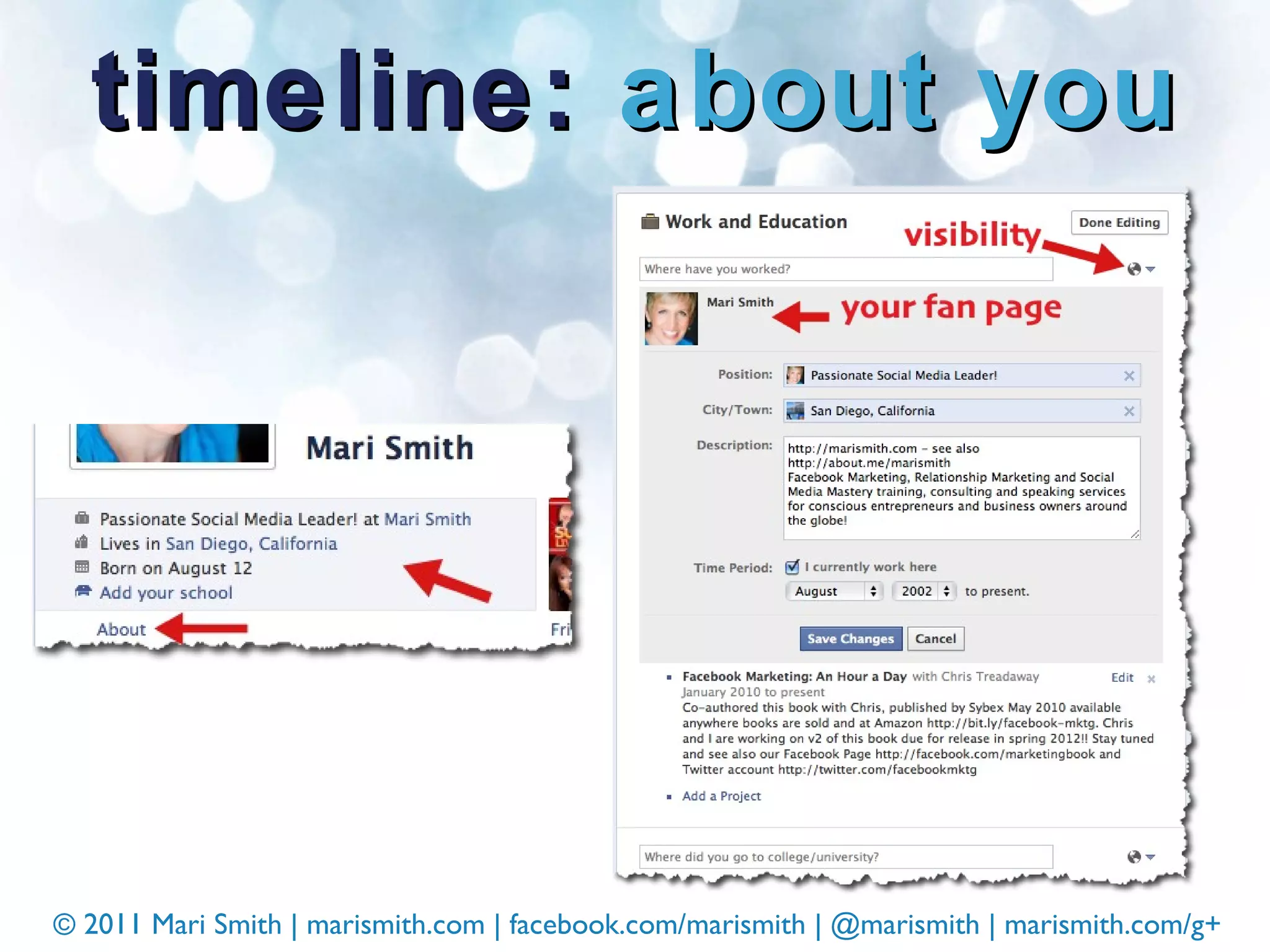 timeline:  about you 