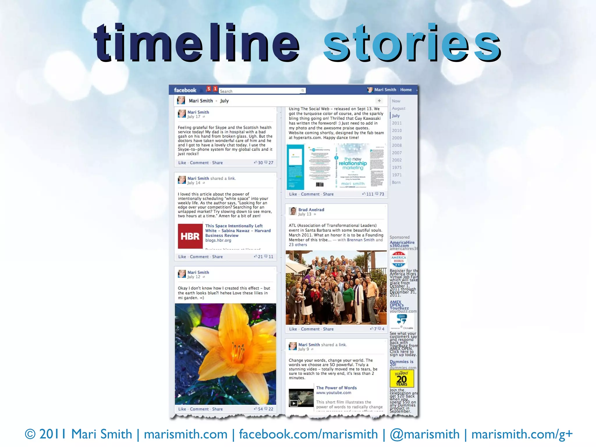 timeline  stories 