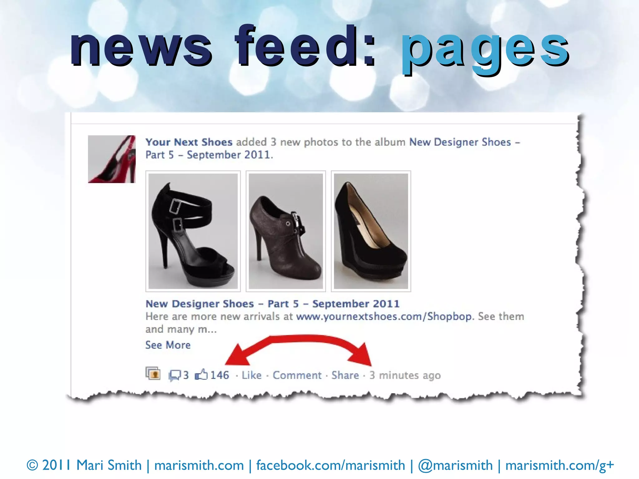 news feed:  pages 