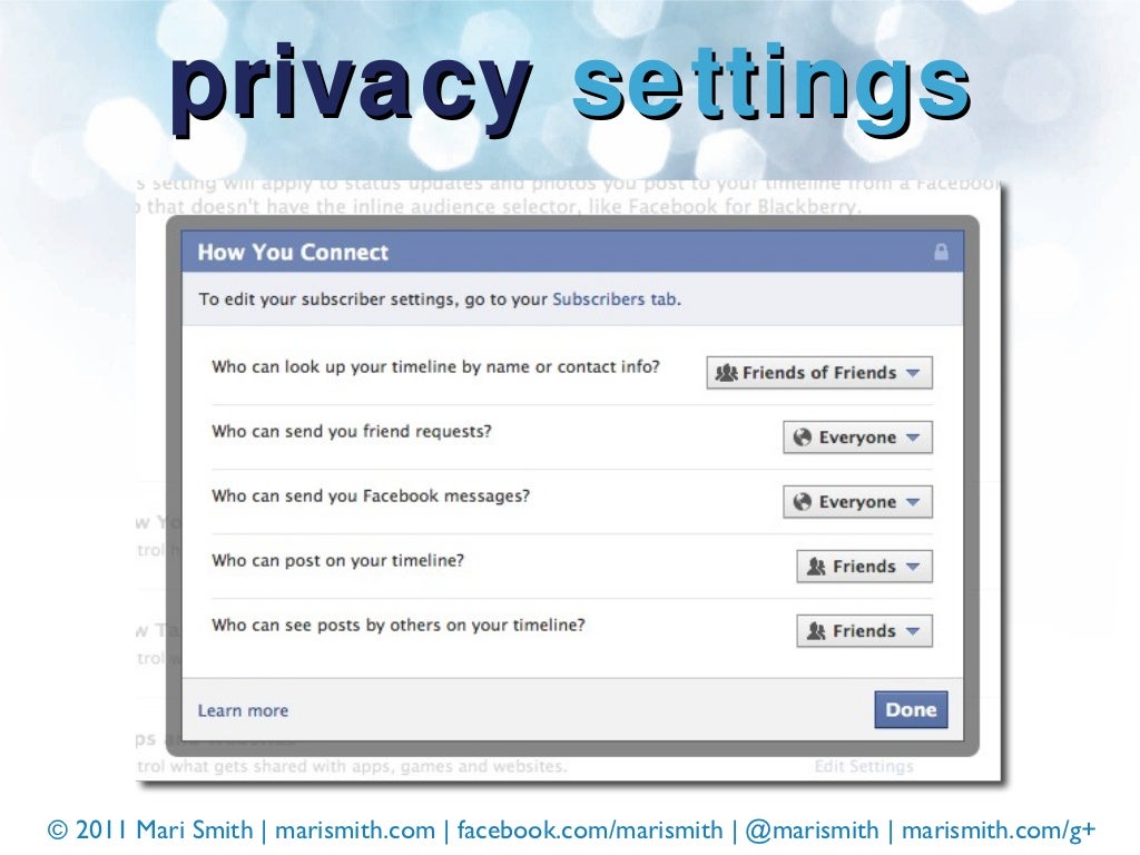privacy settings