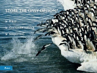 STORE THE ONLY OPTION?

 R&D

 CUSTOMER SERVICE

 MARKETING
 
