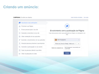 Criando um anúncio:
 