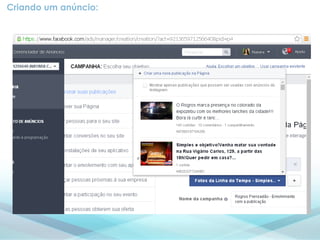 Criando um anúncio:
 