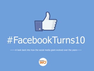 #FacebookTurns10
-------A look back into how the social media giant evolved over the years------

 