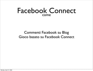 Facebook Connect